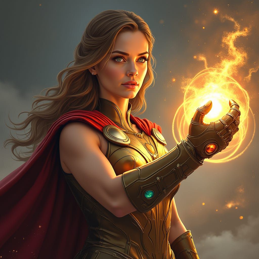Mighty Thor Wields Infinity Stone Power