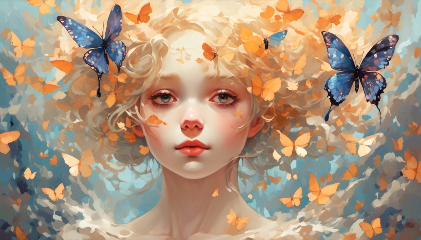 Christmas Butterfly Silhouette in Golden Hour Fairytale