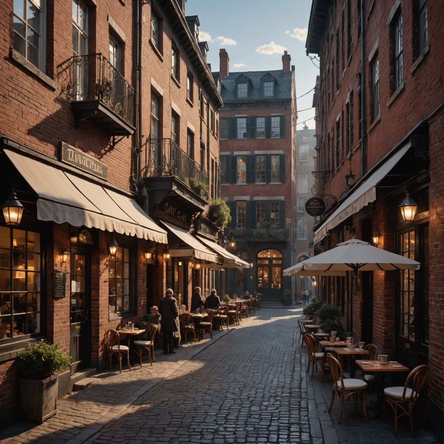 Dawn at the Colonial Cafe: Matte Painting