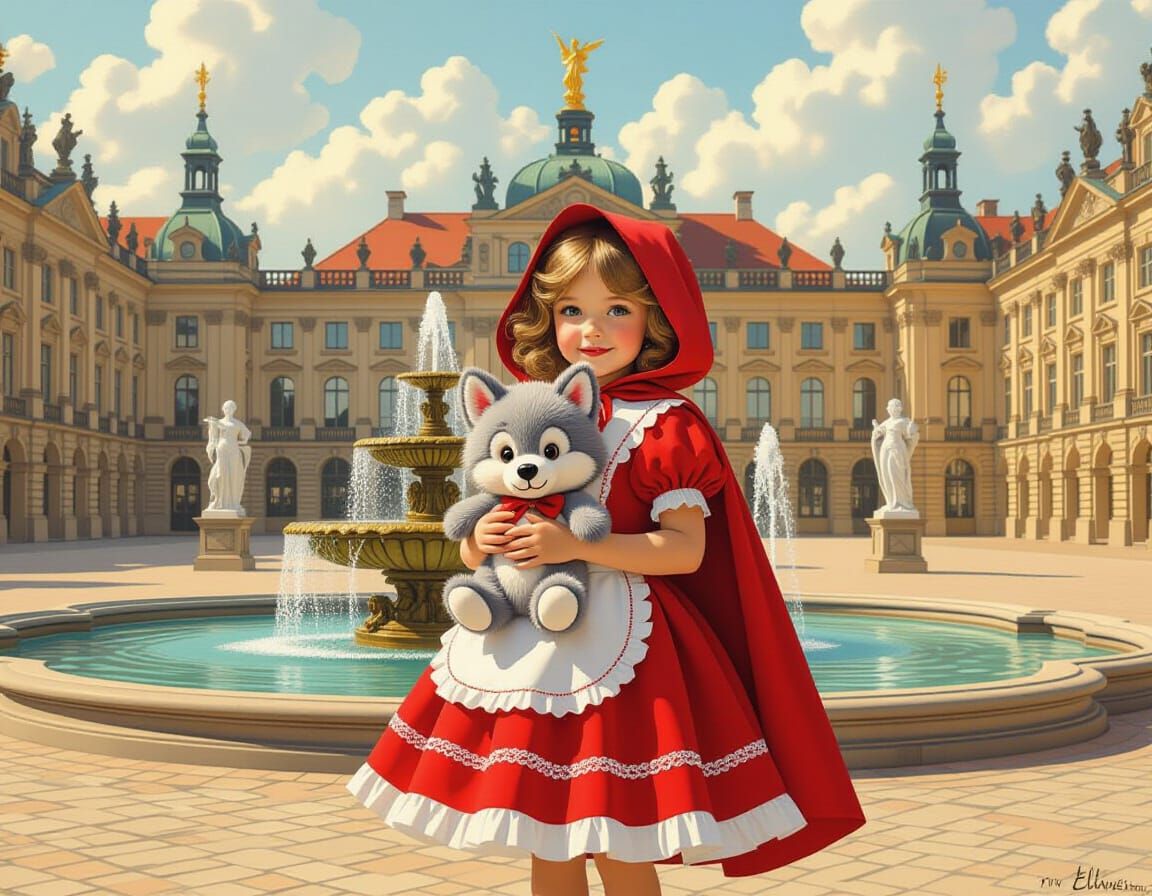 Little Red Riding Hood in Dresden, Nostalgic Art