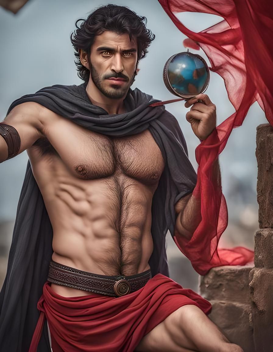 Duke Zepar Portrait in Red and Gray, 8K