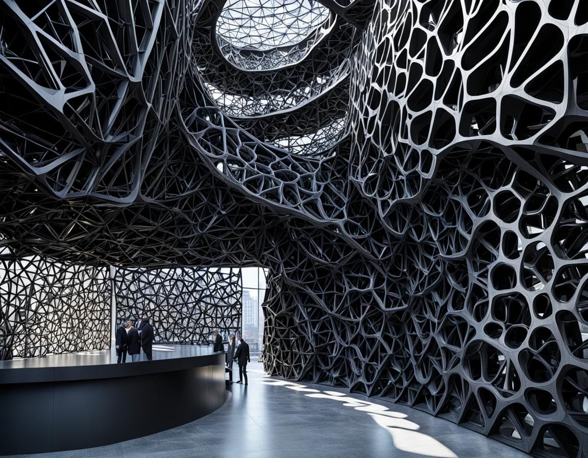 Biopunk Parametric Architecture in Iron