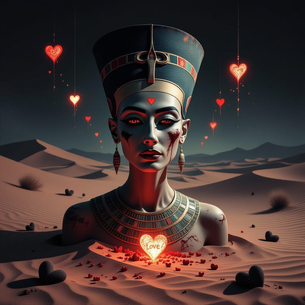 Nefertiti's Haunting Valentine's Curse in Egyptian Desert