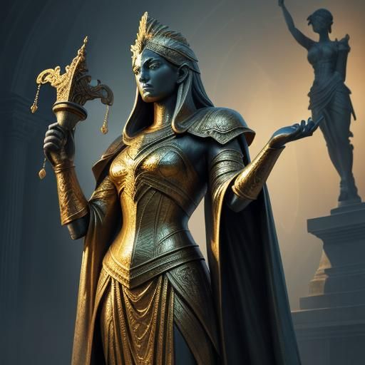 Scales of Justice: Mythic Fantasy Lawyer Illustration