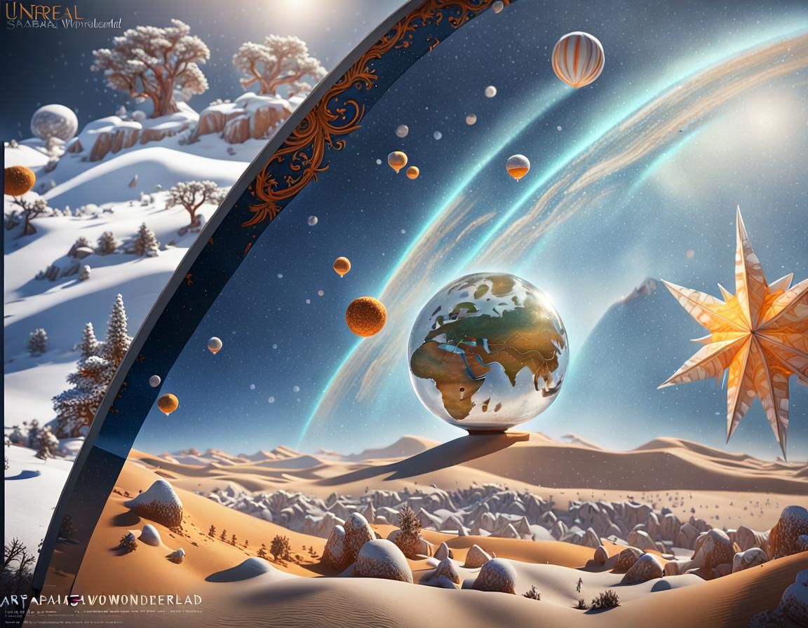 Earth Snow Globe: Winter Inside, Sahara Outside