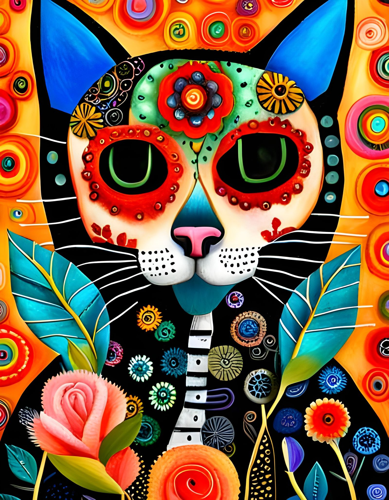 "Dia de los Muertos" Cat