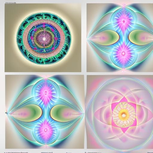 5D Light Mandala Fractal Spiritual Logo