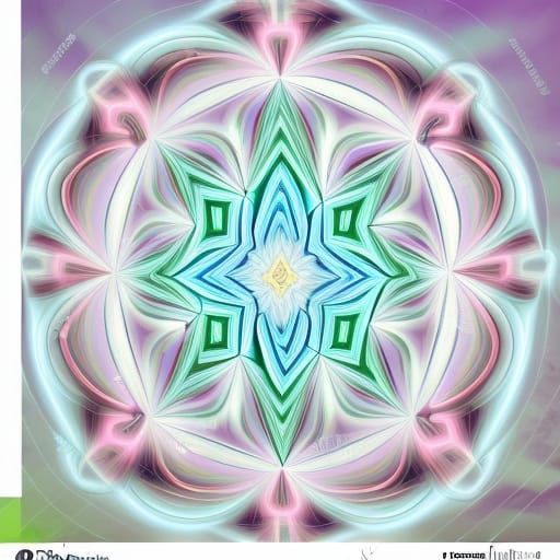 Fractal Light Mandala with Geometric 'L' Shape