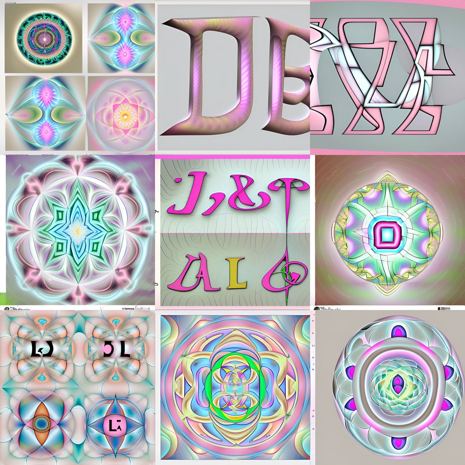 Holographic Fractal Mandala with Flower of Life