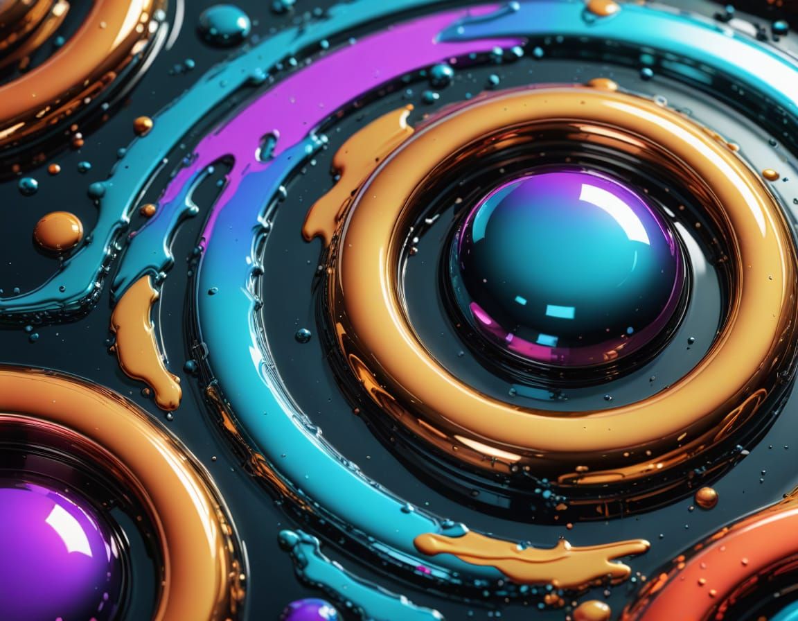 Surreal Chrome Sculpture in Hyperrealistic Digital Art