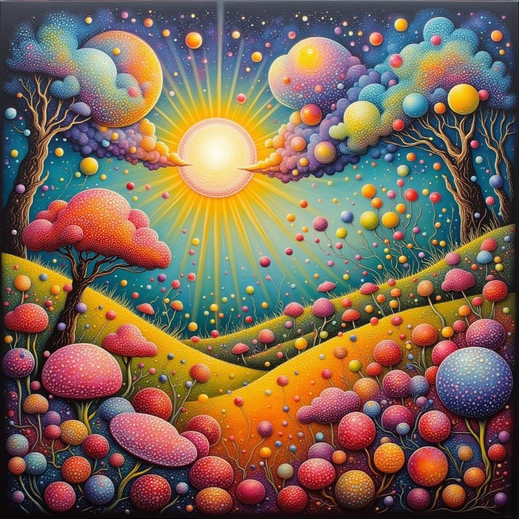 Surreal Landscape in Magical Realism Style