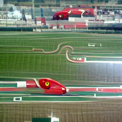 Ferrari on Racetrack: A High-Speed Visual