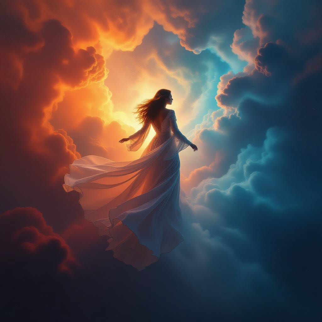 Nebula Shepherdess in Flowing Gown