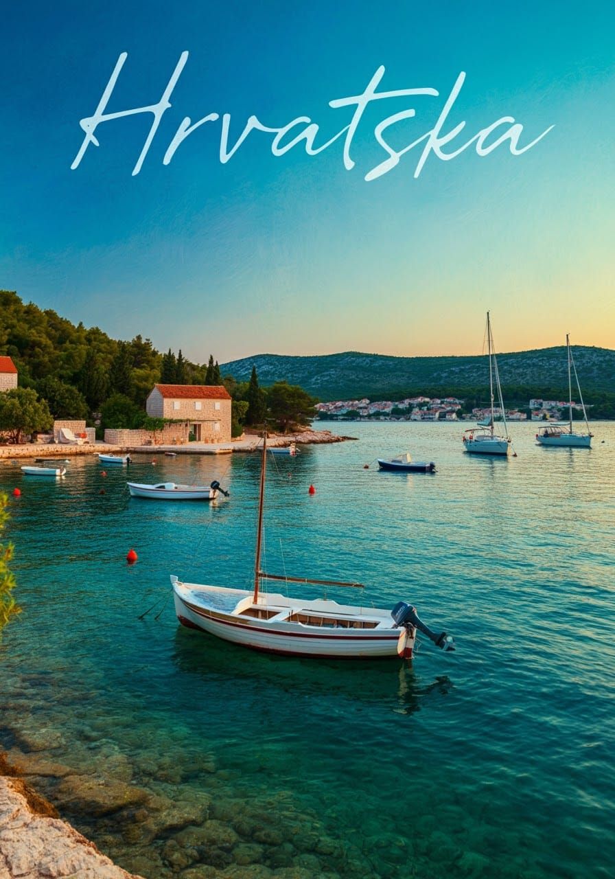 Adriatic Coastline with Dalmatian Architecture