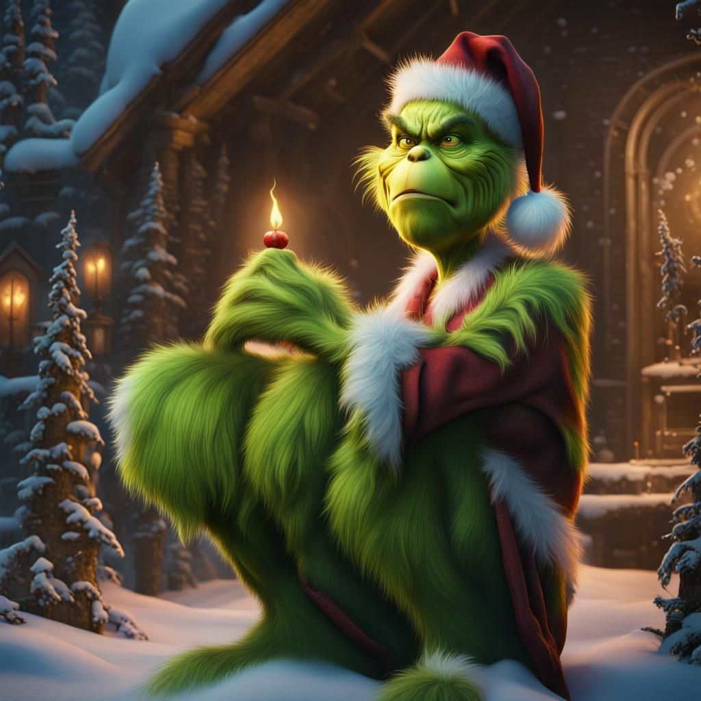 Detailed Matte Painting of The Grinch