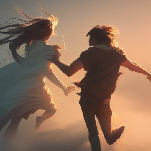 Radiant Couple in Golden Hour Light