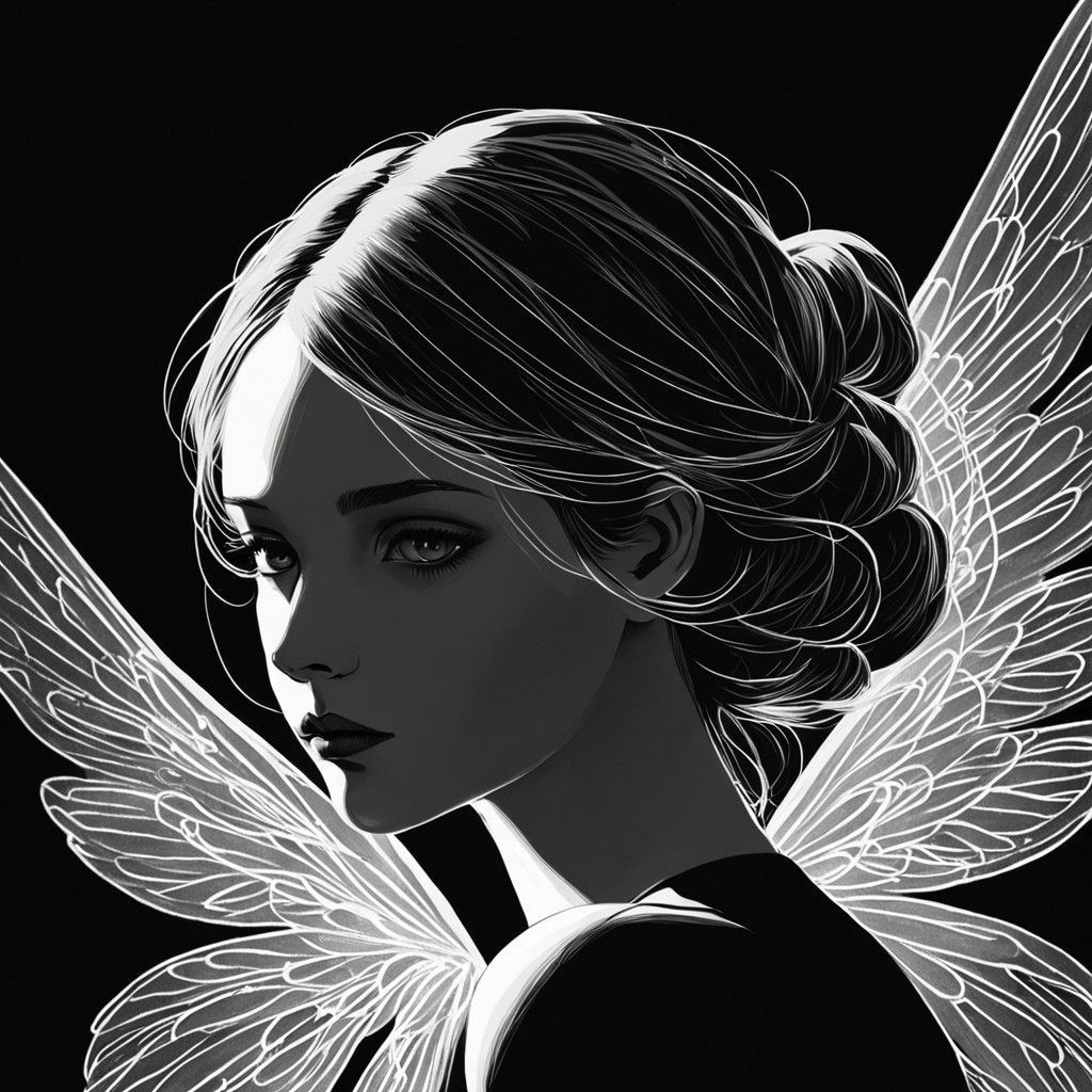 Ethereal Fairy in Moody Monochrome