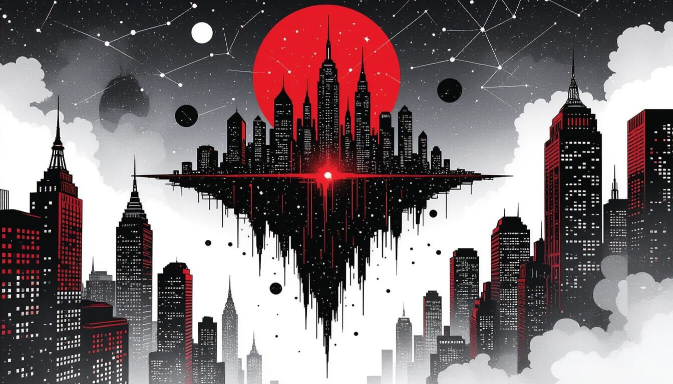 Floating Sin City in Neo Noir Style