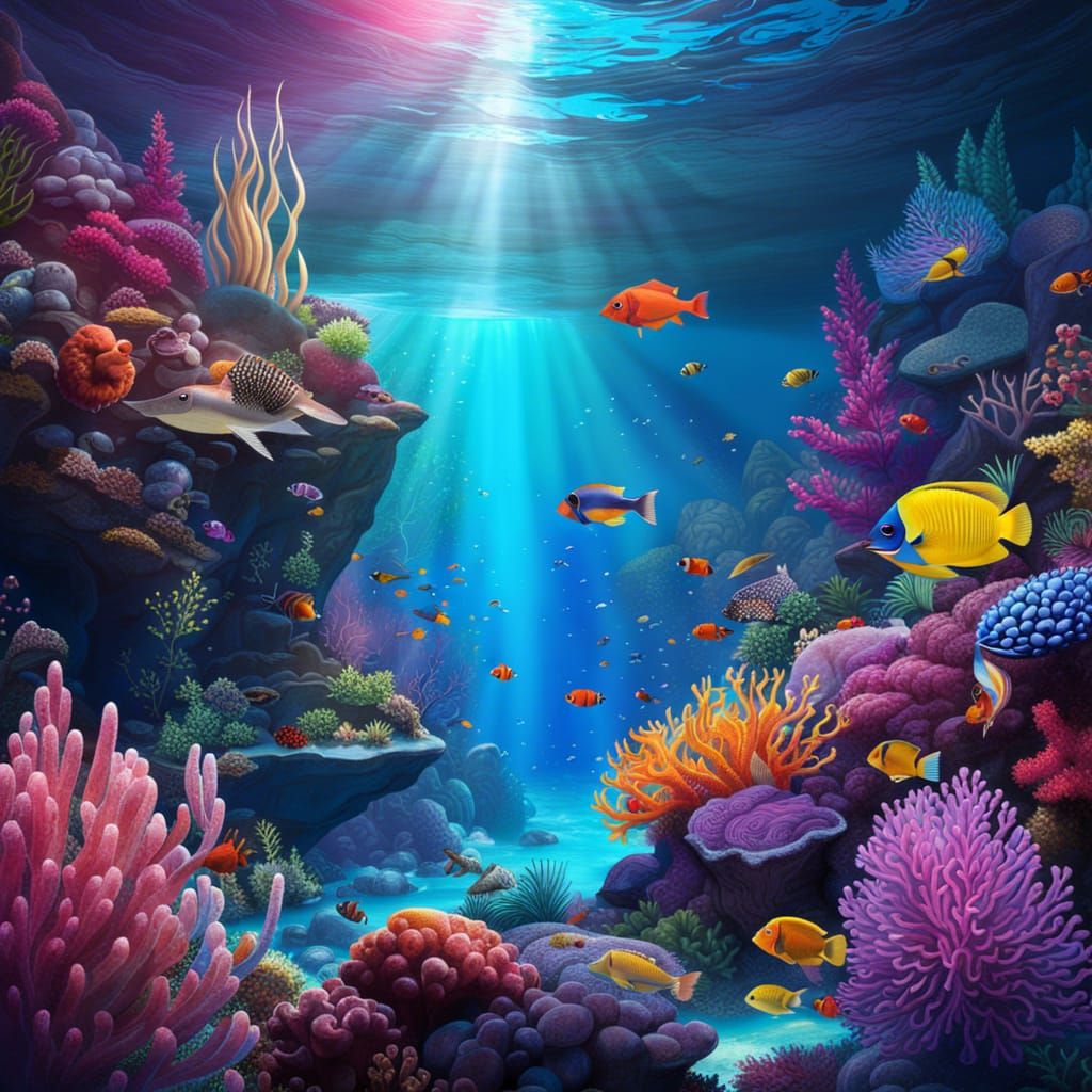 Fantasy Sea Creature in Underwater Paradise