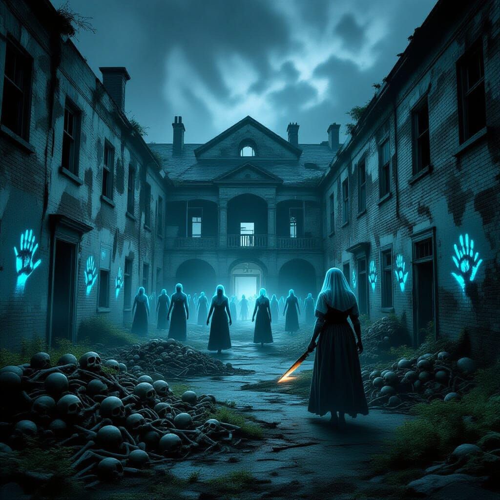 Ghostly Asylum Ruins on Stormy Island