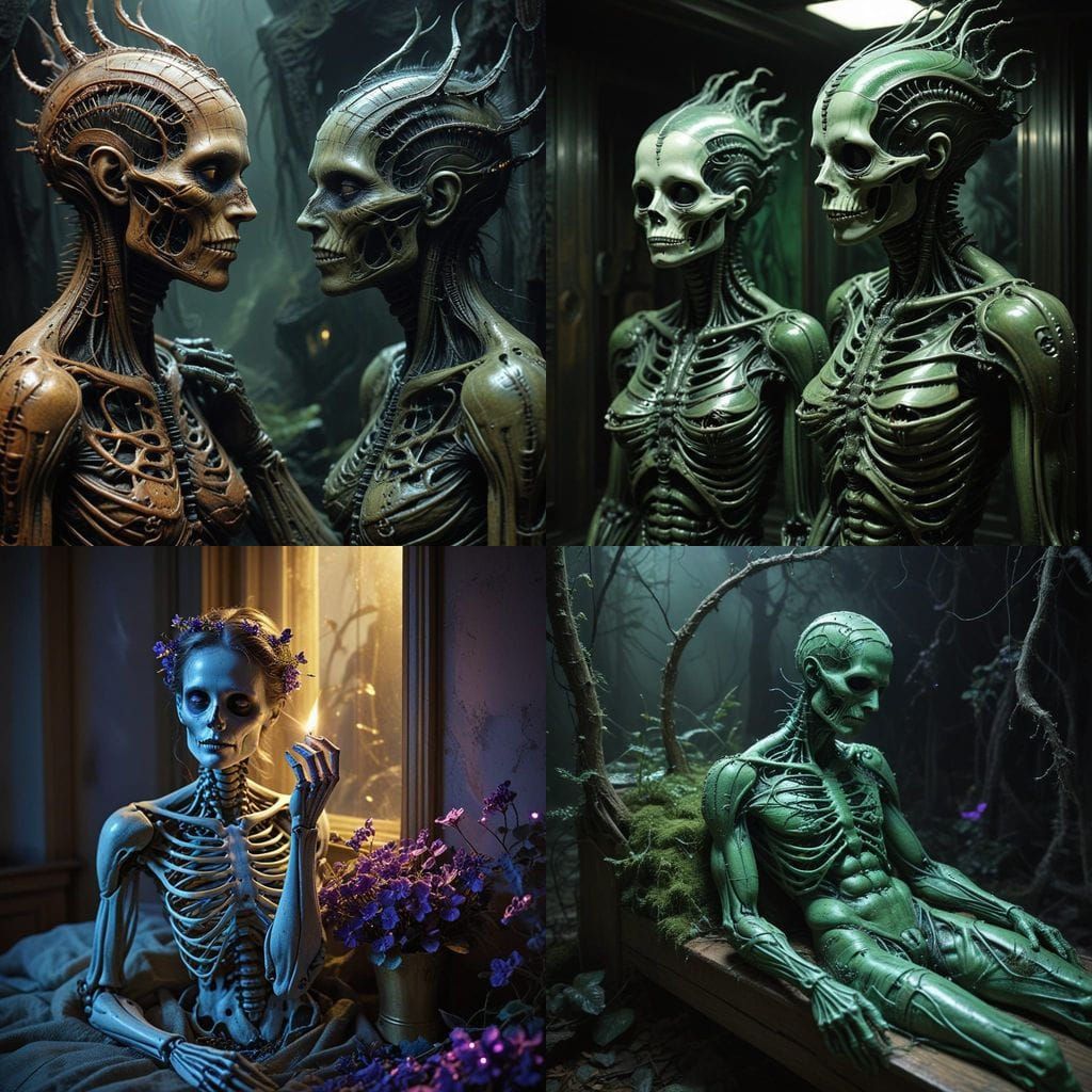 Surreal Horror Scene in Hyperrealist Style: Frozen Terror in...