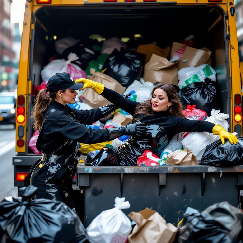 Latex Garbage Collector Disposes of Woman in Dumpster