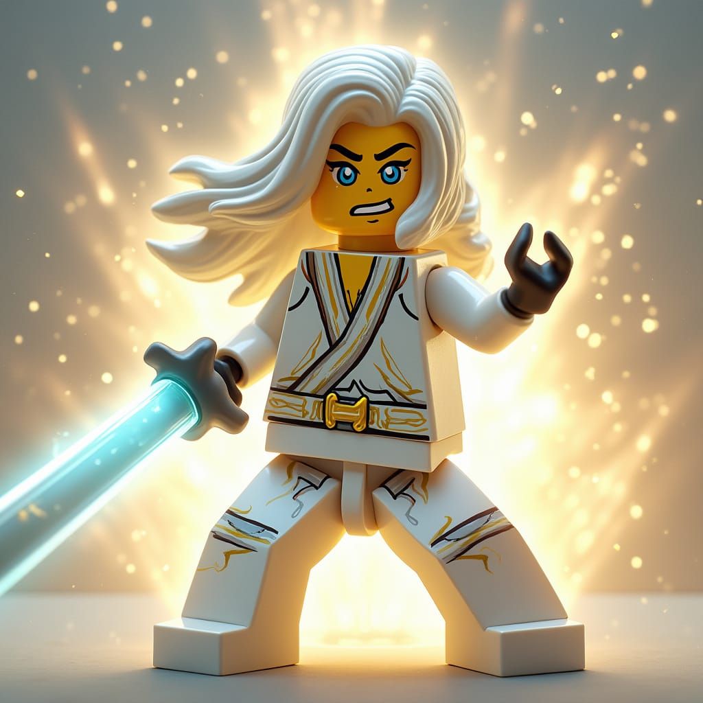 Lego Woman Ninja Girl with Power of Light