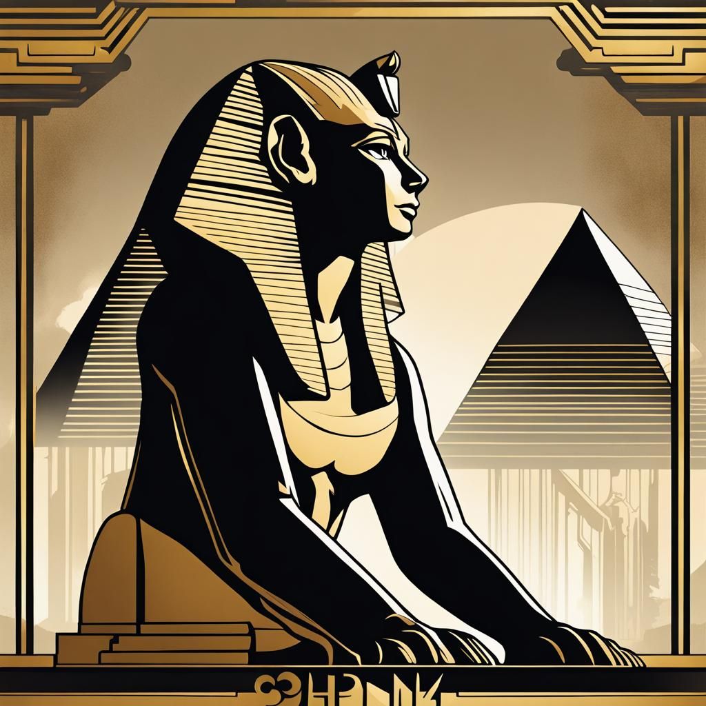 Art Deco Sphinx at Giza Plateau