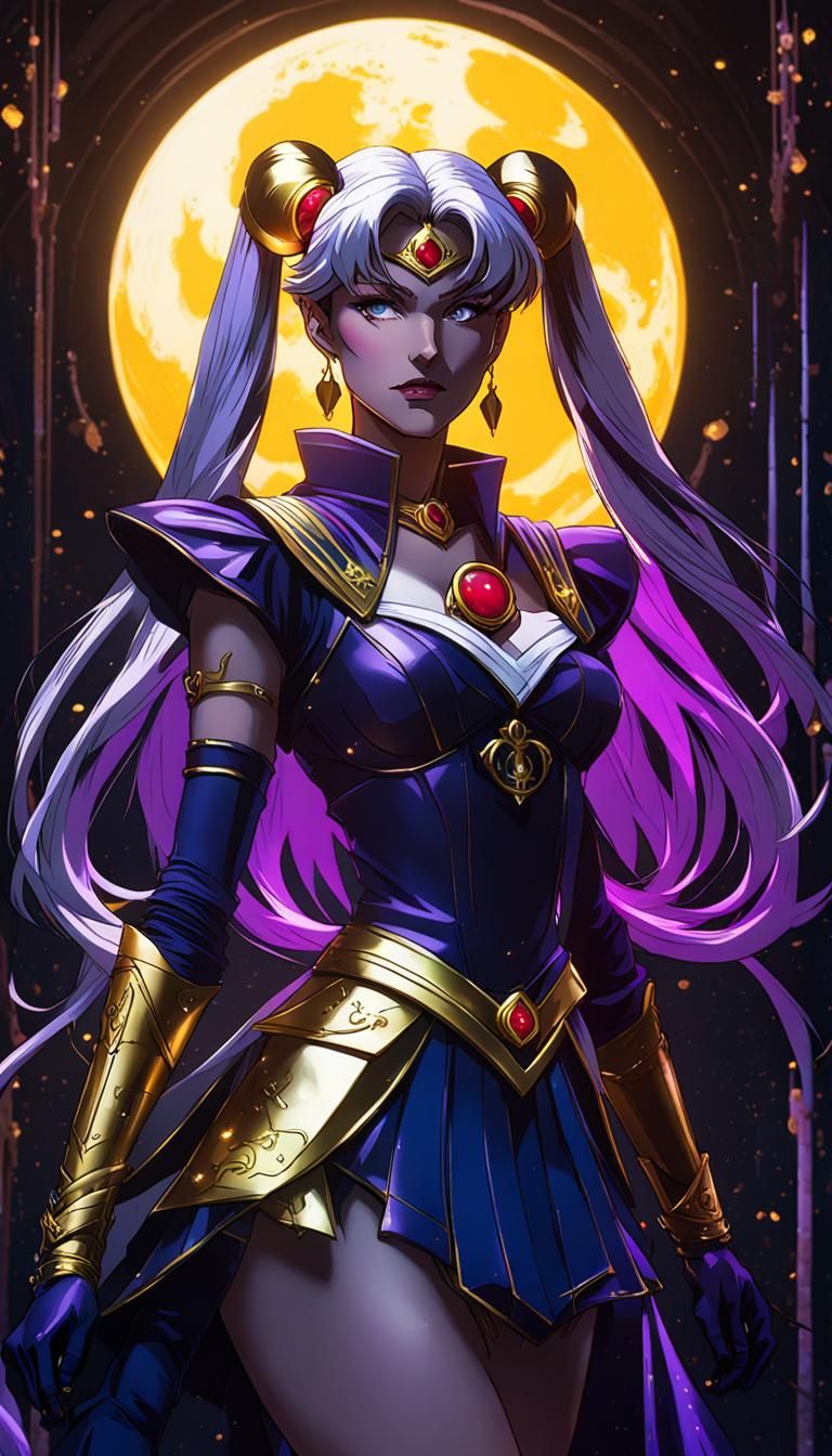 Dark Fantasy Sailor Moon Heroine, Digital Art