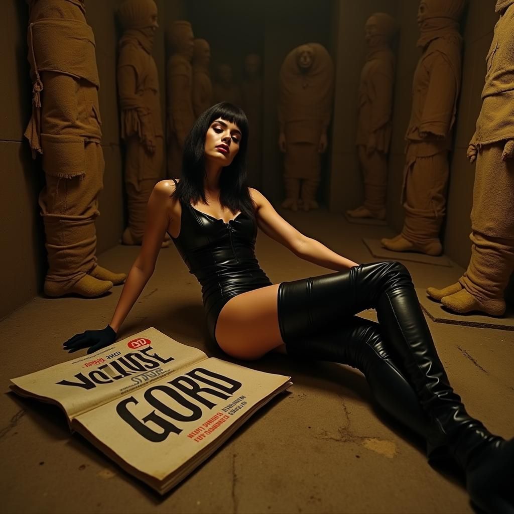 Velma Dinkley in Tomb: A Cinematic Gothic Film Still