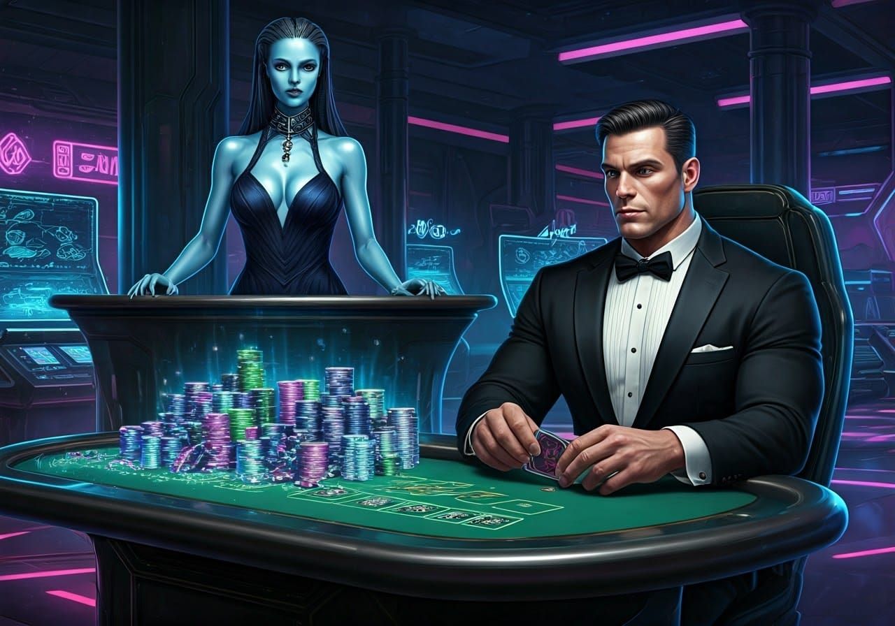 Confident Human Gambler in Intergalactic Casino