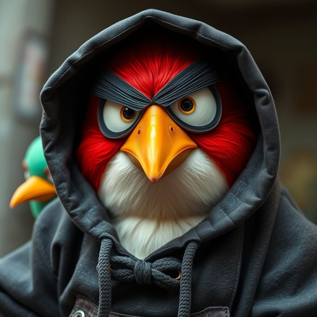Angry Birds with Gangsta Style Hoodies