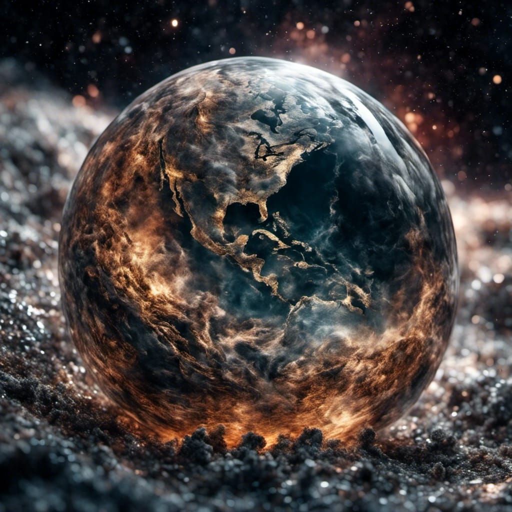 Hyperrealistic Earth View from the Moon