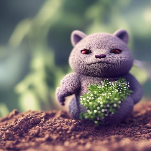 Hyperrealistic Baby Bunny in Teacup with Cinematic Lighting