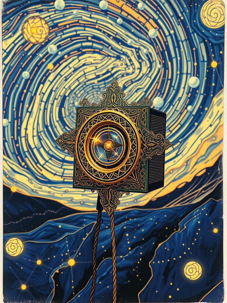 Quantum Communication Device in Cubist Astral Art