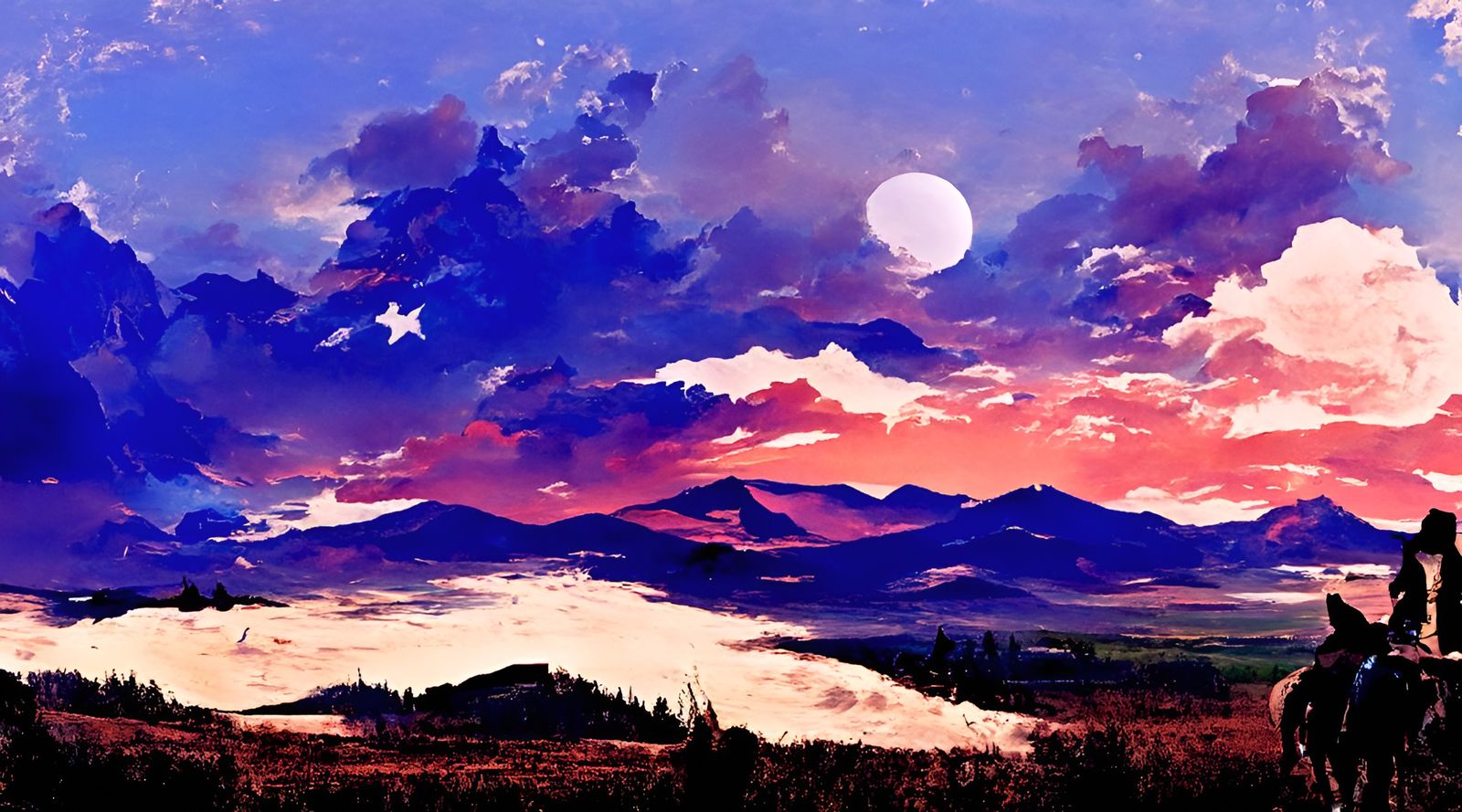 Wild West Landscape Painting: Freedom Under Open Skies