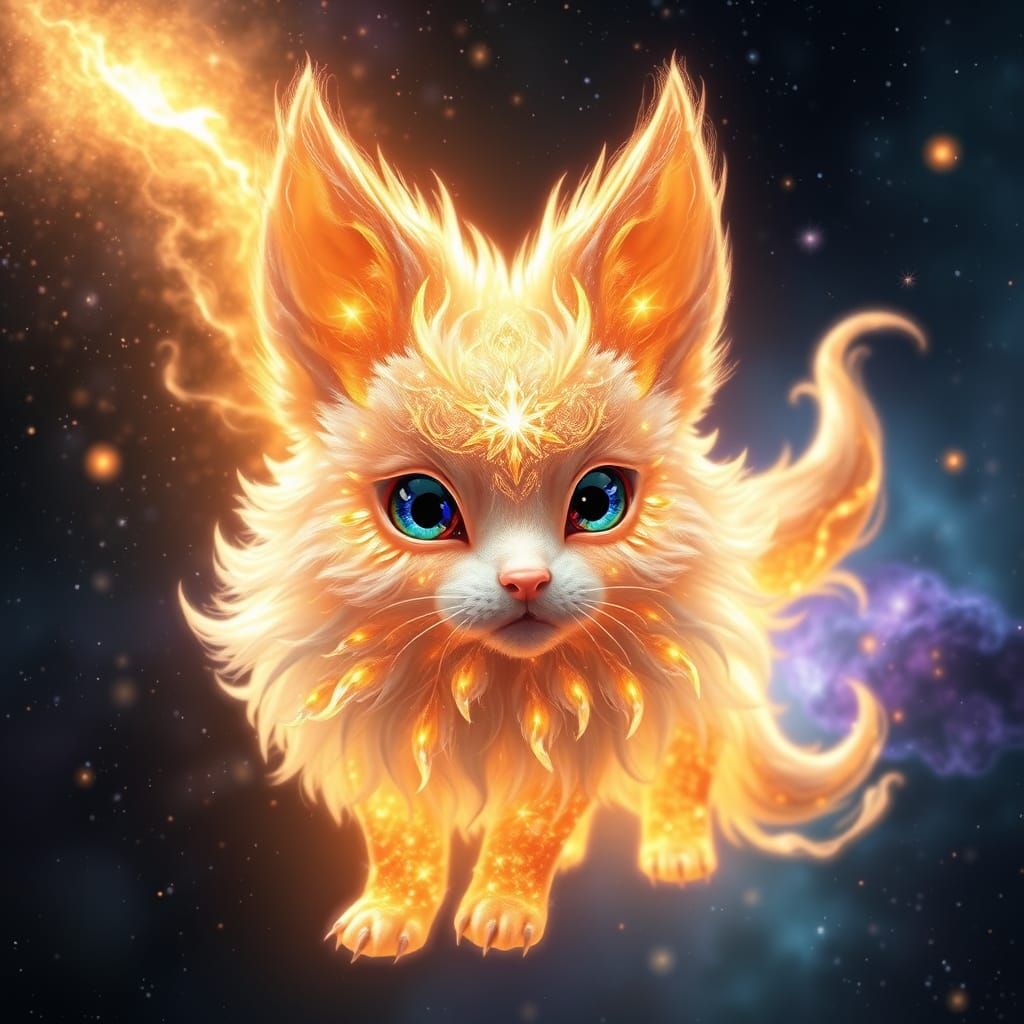 Divine Hyper-Realistic Pet Transcends Cosmic Boundaries