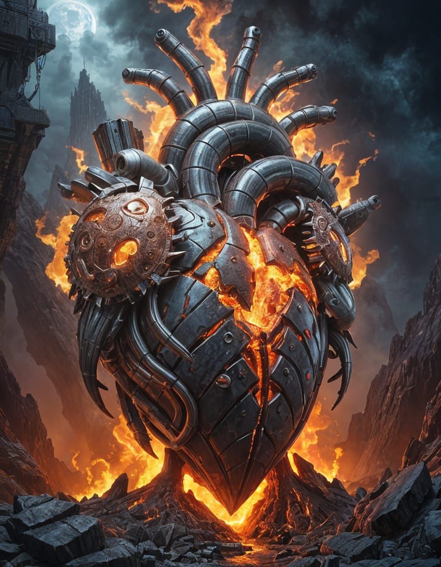 Gigantic Cybernetic Heart Inferno