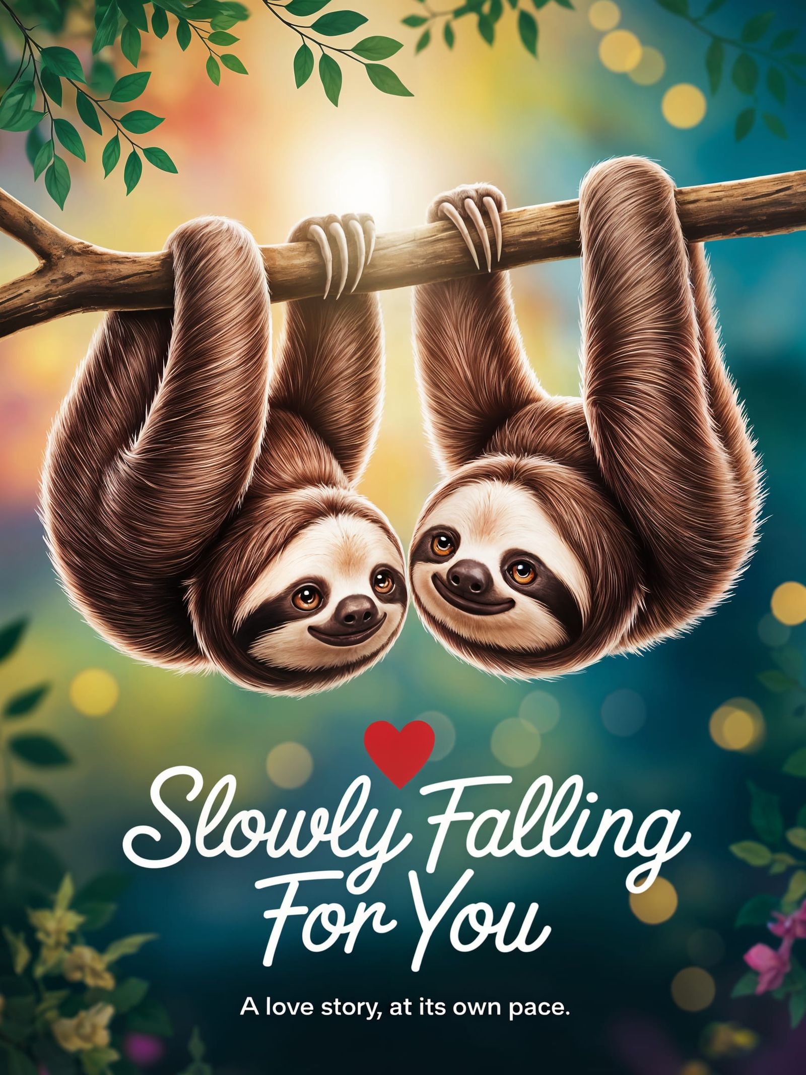 Heartwarming Sloth Romance Movie Poster