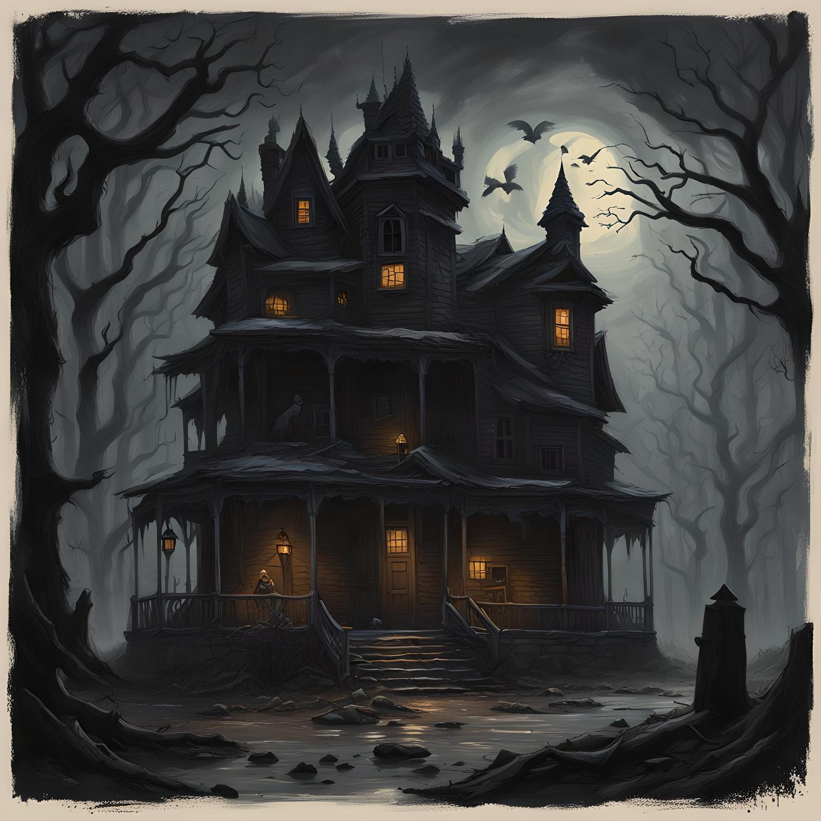 Dark and Dreary Sinister Fantasy Art