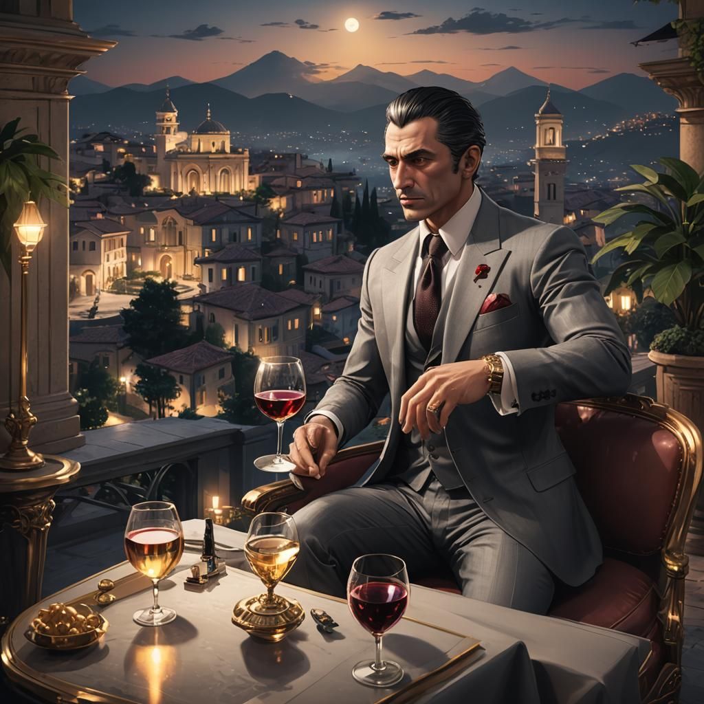 Anime Mafia Boss in Lavish Italian Villa