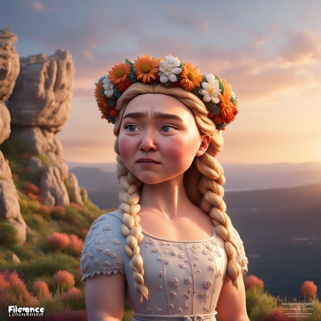 Midsommar Florence Pugh Bobblehead: 3D Digital Art