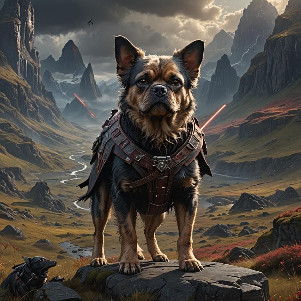 Cu-Sith Fairy Dog of the Highlands: Digital Painting