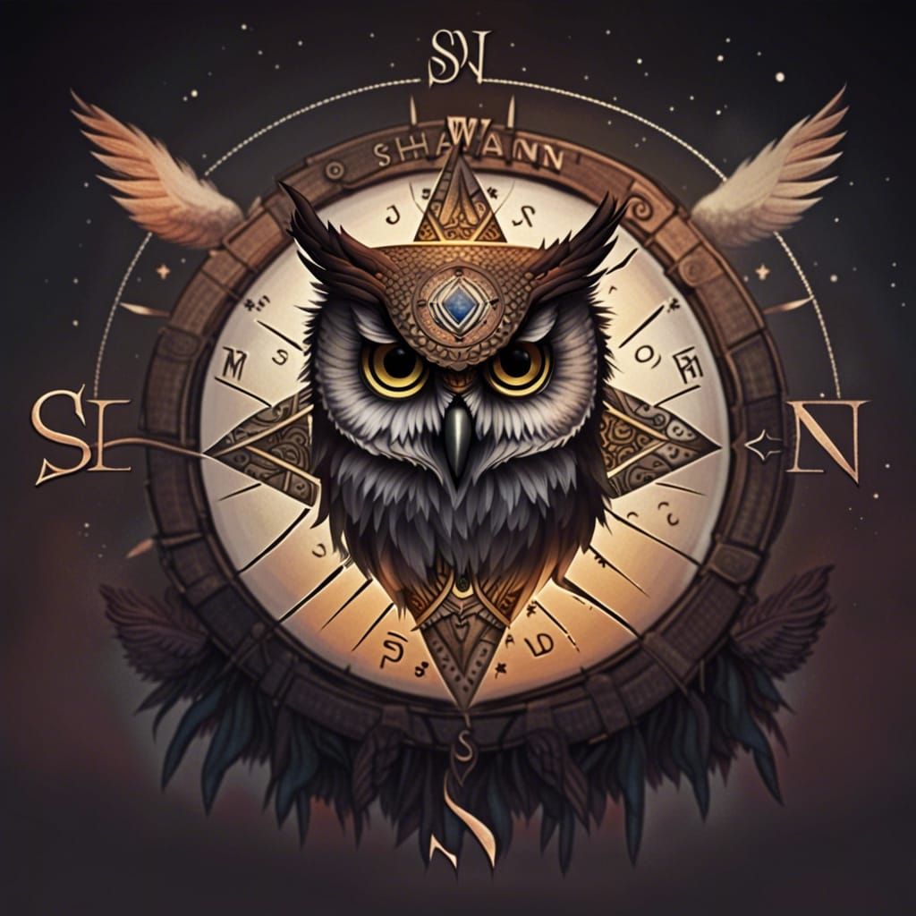 Compass Owl at Sunset