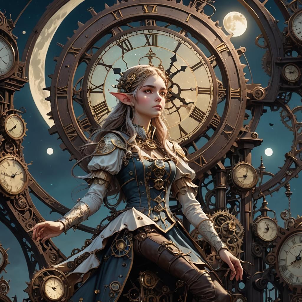 Elf in Clockwork World: Fantasy Concept Art