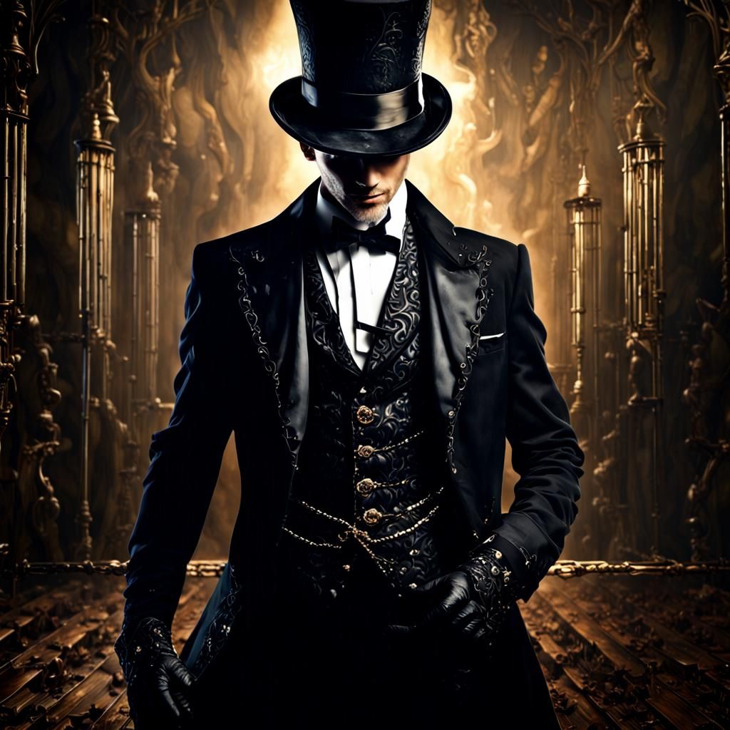 Elegant Gothic Magician in Ultra HD for Audiobook Cover