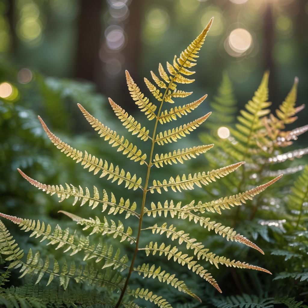 Colorful Fern Flower in Botanical Photography