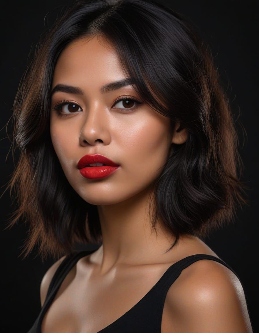 Exotic Indonesian Goddess Emerges from Darkness