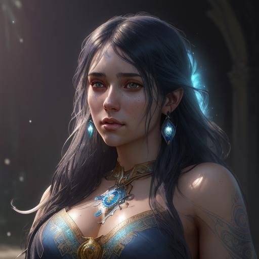 Detailed Portrait with Dynamic Lighting in Splash Art
