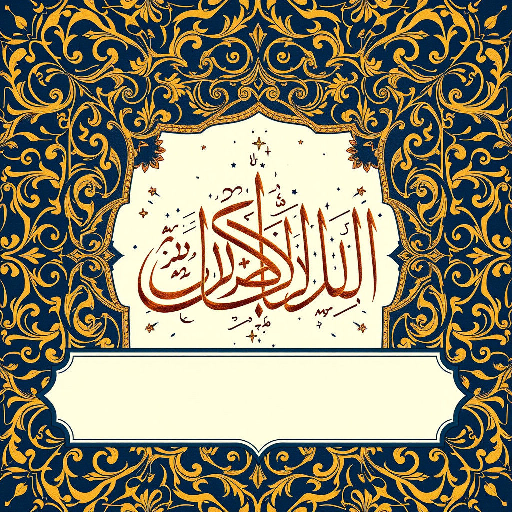 Elegant Ottoman-Inspired Islamic Calligraphy Background